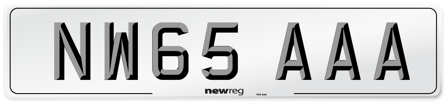 NW65 AAA Number Plate from New Reg